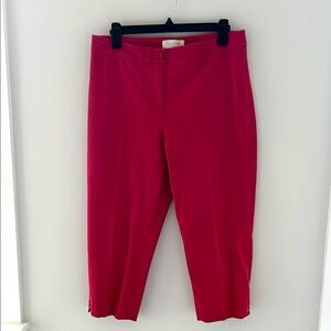 Talbots Red Capris Tailored Slim Fit size 10P